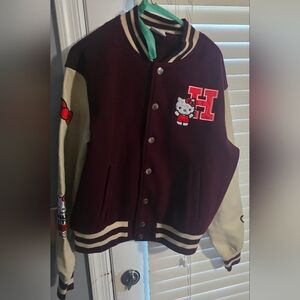 Aeropostale Hello Kitty Varsity Bomber Jacket, Adult XS